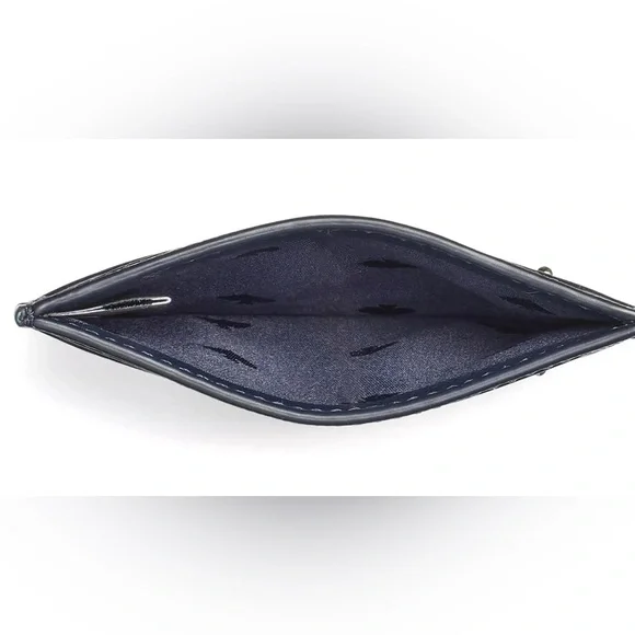 Kate Spade Navy Card Holder with Pink and Red Apples - Picture 3 of 4